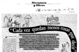"Cada vez quedan menos cosas que decir"  [artículo] Carmen Correa.