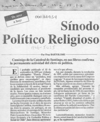 Sínodo político religioso  [artículo] Fray Bartolomé.