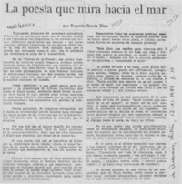 La poesía que mira hacia el mar  [artículo] Eugenio García-Díaz.