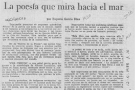 La poesía que mira hacia el mar  [artículo] Eugenio García-Díaz.