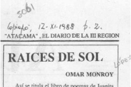 Raíces de sol  [artículo] Omar Monroy.