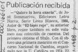 Publicación recibida  [artículo].