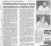 "Carbón, cien años de historia" publicación hecha a base de esfuerzo y dedicación  [artículo].
