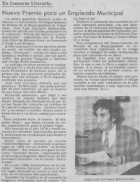 Nuevo premio para un empleado municipal