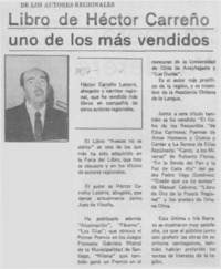 Libro de Héctor Carreño uno de los más vendidos