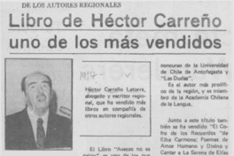 Libro de Héctor Carreño uno de los más vendidos
