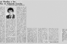 Las huellas y los días de Eduardo Concha