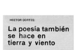 La poesía también se hace en tierra y viento