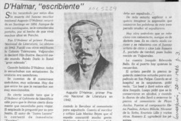 D'Halmar, "escribiente"  [artículo] G. A. M.