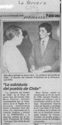 "La Sabiduría del pueblo de Chile"  [artículo].