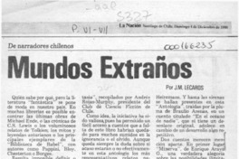 Mundos extraños  [artículo] J. M. Lecaros.
