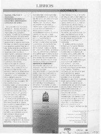 Iglesia, política y sociedad