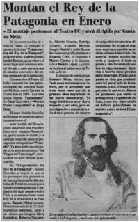 Montan el Rey de la Patagonia en enero