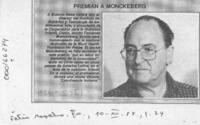 Premian a Monckeberg  [artículo].