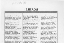 Organizaciones, líderes y contiendas mapuches (1900-1970)  [artículo] Gonzalo Tapia Soko.
