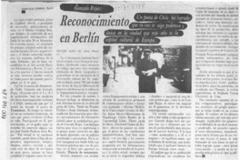 Reconocimiento en Berlín  [artículo] Marcelo Coddou.