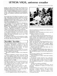 Leticia Vigil, universo creador
