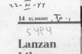 Lanzan libro sobre los pobres urbanos  [artículo].