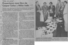 Presentaron ayer libro de Gaspar Galaz y Milán Ivelic  [artículo].