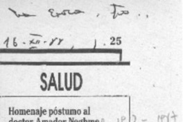 Homenaje póstumo al doctor Amador Neghme  [artículo].
