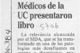 Médicos de la UC presentaron libro  [artículo].