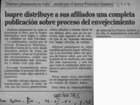 Isapre distribuye a sus afiliados una completa publicación sobre proceso del envejecimiento  [artículo].