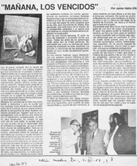 "Mañana, los vencidos"  [artículo] Jaime Hales Dib.