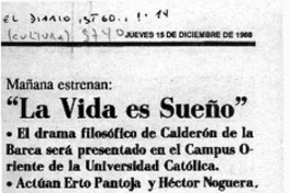 "La Vida es sueño"