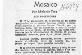 Mosaico  [artículo] Abelardo Troy.