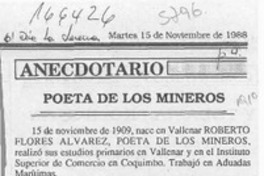 Poeta de los mineros  [artículo] Ana Iris Alvarez Núñez.