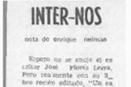 Inter - Nos  [artículo] Enrique Neiman.