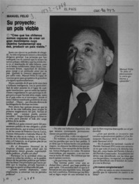 Su proyecto, un país viable  [artículo] Patricio Fuentealba.