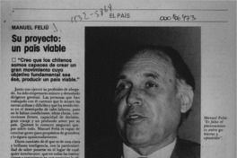Su proyecto, un país viable  [artículo] Patricio Fuentealba.