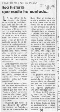 Esa historia que nadie ha contado --  [artículo].