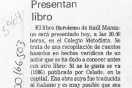 Presentan libro  [artículo].