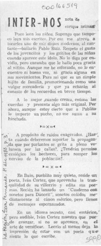 Inter - Nos  [artículo] Enrique Neiman.