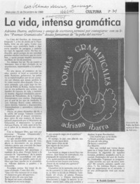 La vida, intensa gramática  [artículo] Rodolfo Gambetti.