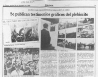 Se publican testimonios gráficos del plebiscito  [artículo].