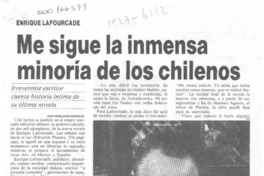 Me sigue la inmensa minoría de los chilenos