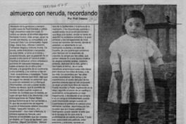 Almuerzo con Neruda, recordando  [artículo] Poli Délano.