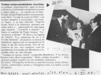 Todos intercambiaban recetas  [artículo].