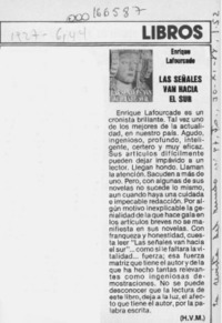 Las señales van hacia el sur  [artículo] H. V. M.