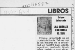 Las señales van hacia el sur  [artículo] H. V. M.