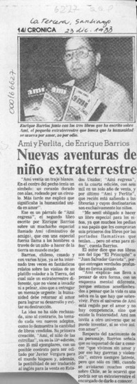 Nuevas aventuras de un niño extraterrestre  [artículo].