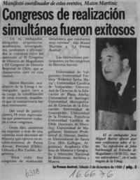 Congresos de realización simultánea fueron exitosos  [artículo].