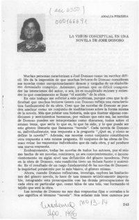 La visión conceptual en una novela de José Donoso  [artículo] Amalia Pereira.