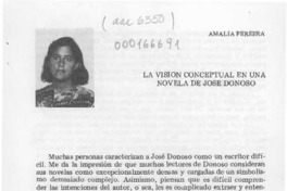 La visión conceptual en una novela de José Donoso  [artículo] Amalia Pereira.