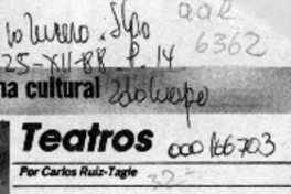 Teatros  [artículo] Hugo Montes.