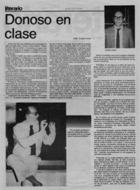 Donoso en clase  [artículo] Ernesto Livacic.