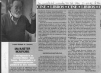 Una injusticia incalificable  [artículo] Héctor Velis Meza.